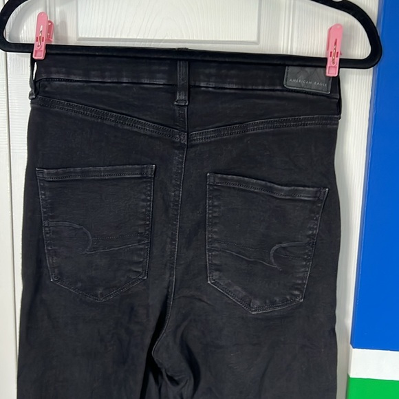American Eagle Outfitters super high rise Black Denim Jeggings - size 6 - Picture 6 of 6